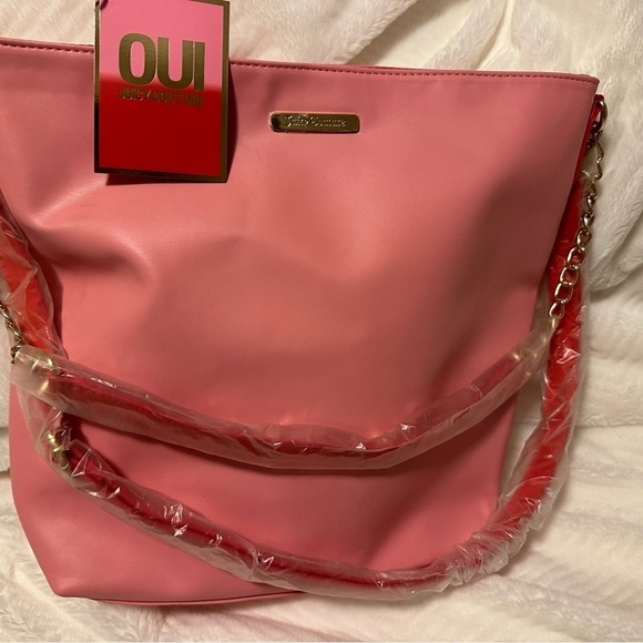 JUICY COUTURE PINK TOTE BAG PURSE OUI FRAGRANCE - Picture 1 of 6